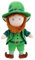 Lullaberry 38cm Soft Dolly Ben - Saint Patrick's Day Style mit grünem Outfit & rotem Bart - Weiches Kuscheltier für Kinder & Kleinkinder