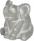 Classic Home and Garden Cement Buddies Pflanzgefäß Elefant, für Innen- und Außenbereich, mit Ablaufloch, klein, naturgrau, 16,5 cm