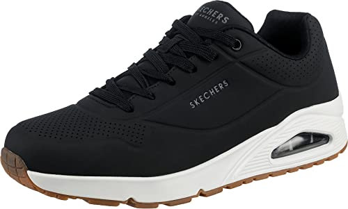 Skechers Uno Stand On Air, Zapatillas Hombre, Dark Black Durabuck Trim, 44 EU