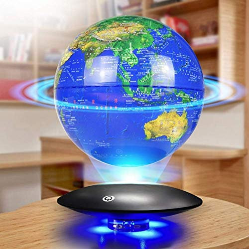 Floating globe Sphere Map Blue Earth Floating World Globe With LED Lights Maglev Global World Map Desktop - Blue - Model 8