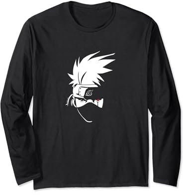 Naruto Shippuden Kakashi Head Anime Langarmshirt