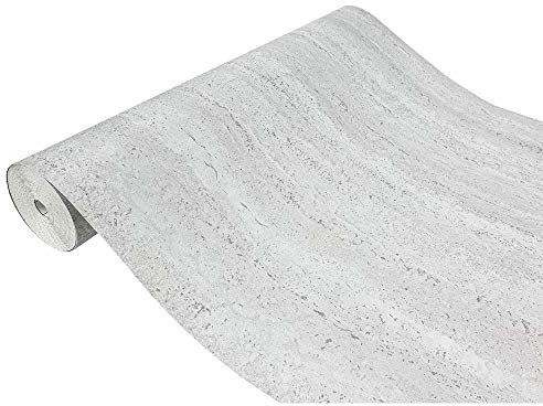 DecoMeister Klebefolie Möbel 67,5x990 cm | Selbstklebende Möbelfolie in Stein-, Marmor- und Betonoptik | Folie für Möbel wasserfest und leicht anzubringen für Küche und Bad | Grau Beton