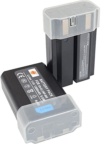 DSTE 2PCS EN-EL1 ENEL1 Li-Ion Battery Compatible with Nikon Cooipix 4300 4500 4800 5400 5700 775 8700 880 885 995 E880