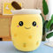 HICAS Bubble Tea Kuscheltier,Cartoon Plüschpuppen Lustiges Milchtee Softpuppe Teetasse Kissen Bubble Tea Plüschtier Kinderspielzeug Geburtstagsgeschenk 24 cm/9.4 inch,Gelb A