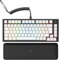 Glorious Gaming GMMK PRO 75% - Teclado gaming mecánico modular, TKL, carcasa de 1,5 kg, personalizable, cable espiral, reposamuñecas, keycaps blancas, RGB, distribuciones QWERTY español - Negro
