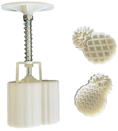 SUNPRETTY Kunststoff-Mooncake-Form, 30 g, Ananas-Stempel, Keks-Ausstecher, DIY-Backen-Ausstecher