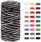 CAMAL Polypropylene Garn 1,5mm x 200m Häkelgarn für Taschen Makramee Garn für Handtasche Häkeln Polypropylene Yarn für Handwerk Wohndekorationen, Platzteller, Umhängetasche (Bunt)