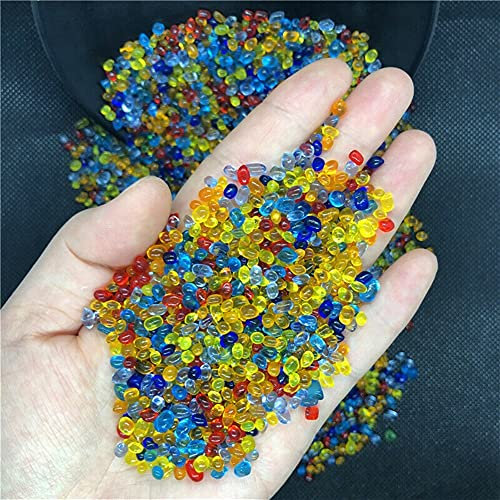 BIANMTSW Mélanger Verre Gravier Pierre glaçure colorée Roche Aquarium réservoir de Poissons E126 Pierres et Cristaux Cadeau de Collections de la Maison