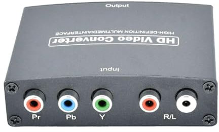 Besreey YPbPr-zu-HDTV-Adapter, YPbPr-Konverter zu HDTV - Mehrzweck-YPbPr-zu-HDTV-Adapter | Schwarzer, benutzerfreundlicher Videokonverter, wiederverwendbarer Audiokonverter für Arbeit und