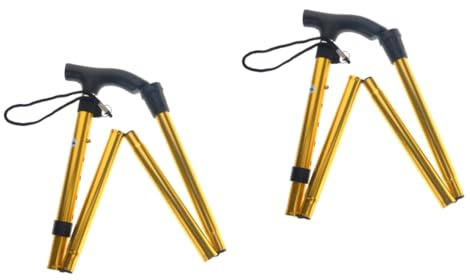 MILISTEN 2 Stück Verstellbarer Gehstock Aus Aluminium Gehstock Wanderstock Zusammenklappbarer Gehstock