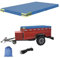 Lona plana para remolque, 209 x 115 x 10 cm, lona para remolque, con ojales y cuerda de 10 m, Oxford 420D, impermeable y resistente al desgarro, cubierta para remolque de 750 kg