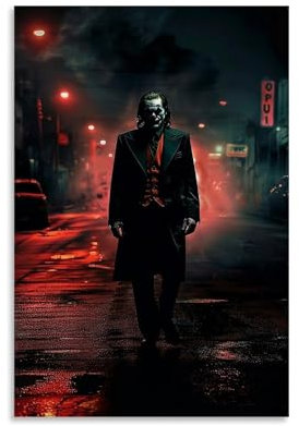 XFPOBH Joker Klassisches Filmposter auf Leinwand, Gemälde, Wandkunst, Bild, Heimdekoration, Druck für Schlafzimmer, Wohnzimmer, 30 x 45 cm, ungerahmter Stil