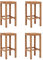 Sufrk Barhocker 4 STK. Barhocker Outdoor Bistrotisch Hocker Barhocker Set Massivholz Teak