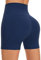 FuelMeFoot Radlerhose Damen Kurze Sporthose High Waist Shorts Leggings Unterhosen Sommer Leggins Fitness Hotpants Gym Bike. A04-Blau S/M