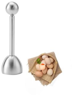 Weenwill Abridor de Huevos de Acero Inoxidable,Pelador de Huevos Cocidos y Pelador de Huevos Duros, Abre Cascaras de Huevos