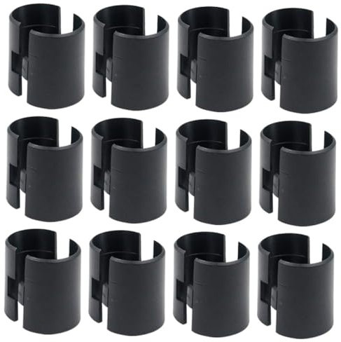 Vaguelly 32 Stück Drahtregalklemme einlegeböden halterung shelf bracket Drahtregal Ersatzclips Regalbefestigung Clips unterstützt Und Austausch des Regalclips Drahtregalhülsen Plastik Black