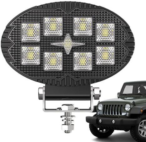 LED-Scheinwerfer, oval, zusätzliche Beleuchtung mit hoher Helligkeit für Geländefahrzeuge, Autoscheinwerfer, Anhänger, Motorrad, LKW, Quad