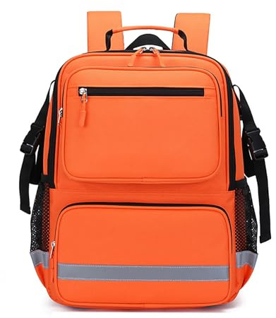 Notfallrucksack Erste-Hilfe-medizinische Trauma-Tasche, leerer Sicherheits-Erste-Hilfe-Rucksack mit mehreren Taschen, Erste-Hilfe-Set für Auto, Zuhause, Wandern, Camping und Reisen(Orange)