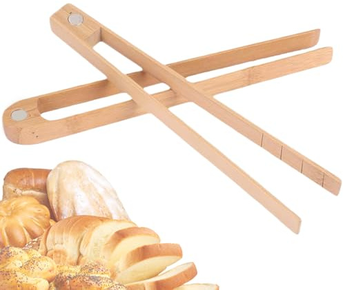 Aus Holz Küchen Toastzange 2er-Pack leichte Multifunktions-Kochzangen