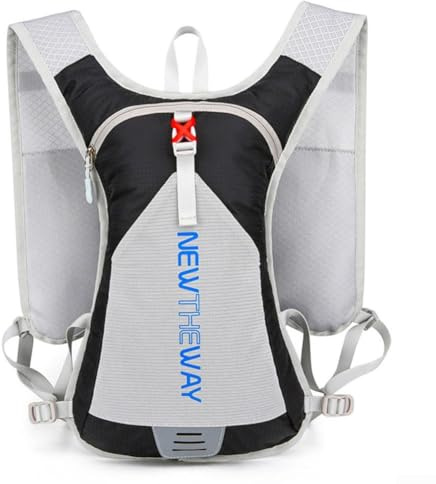Kompakter 10-Liter-Outdoor-Rucksack mit Wasserbeutel-Kompatibilität, aus kratzfestem, wasserdichtem Material (schwarz)