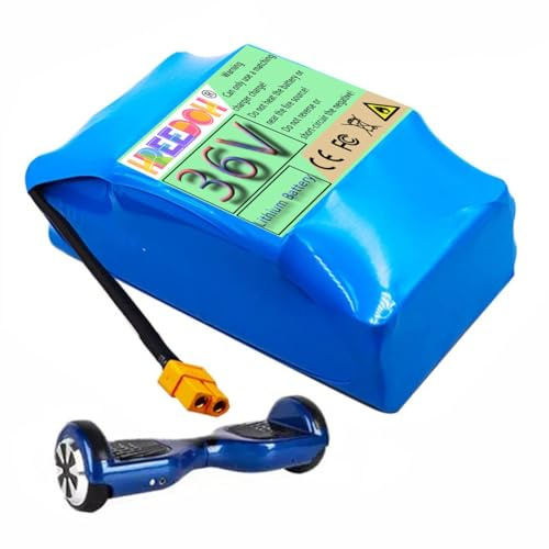 FREEDOH 36V Hoverboard-Akku 36V 4,4Ah 6Ah 7Ah 8Ah 10Ah 12Ah Lithium-Ionen-Akku für 0-432W Elektrorollermotor,36v7ah