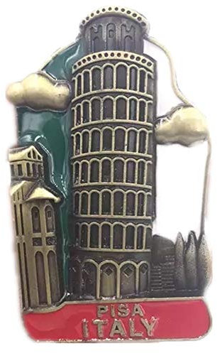 Pisa Tower Italien Kühlschrankmagnet Weltstadt 3D Metall Starkes Souvenir Tourist Geschenk Chinesischer Magnet Handarbeit Handwerk Kreative Heim- und Küchendekoration Magnetaufkleber (Pisa Tower)
