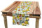ABAKUHAUS Bunt Tischläufer, Orange Clementine Baum, Esszimmer Küche Rechteckiger Dekorativer Tischläufer, 40 x 180 cm, Weiß Gelb