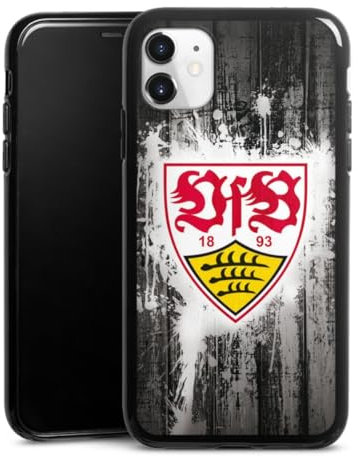 Silikon Hülle kompatibel mit Apple iPhone 11 Case schwarz Handyhülle VfB Stuttgart Offizielles Lizenzprodukt Bundesliga