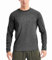 Zengjo Mens Running Top Long Sleeve Lightweight Quick Dry(Black Heather,XL)
