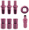 Shisha King® Schlauchadapter Schlauchanschluss Erweiterung Set inkl. Kugel Universal Alu mit Schliff | Wasserpfeife Hookah Zubehör Schlauch Adapter Anschluss Ventil (3er Packung, lila)