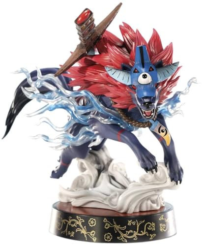 First4Figures Okami Figurine Oki Wolf Form 22CM, Schwarz
