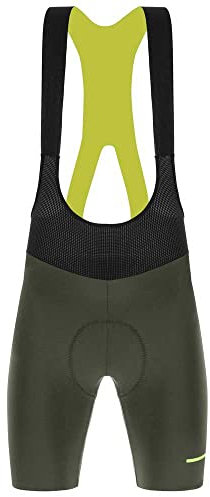 Santini Redux Istinto Salopette Corta Uomo - Fondello C3, Verde Militare - L, Verde