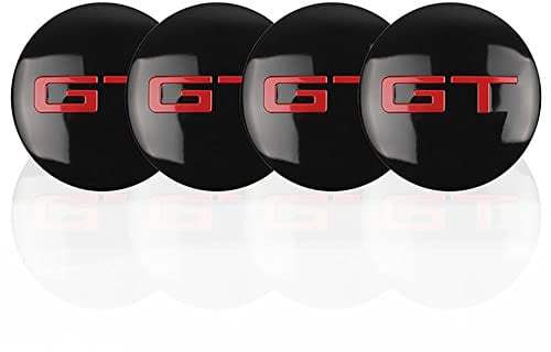 XGAGCF 4 Stück Auto Radnabenkappen Wheel Center Caps Alufelgen Felgenkappen Nabendeckel Aufkleber, für GT 56MM Auto Dekoration Abzeichen Zubehör