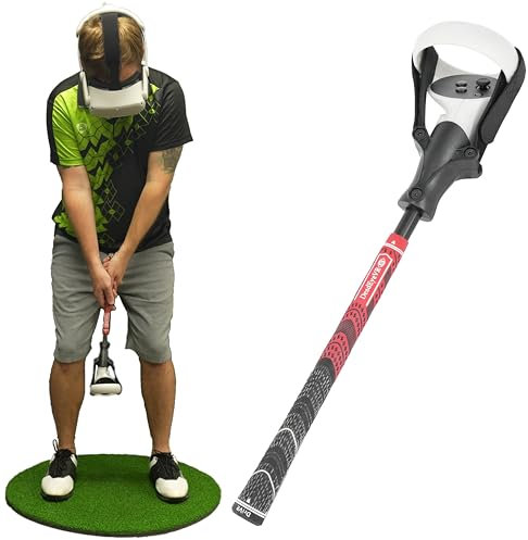 DeadEyeVR DriVR - VR Golf Club Handle Accessory - Rift S and Oculus Quest 2 (Red - Metal)