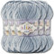 Hobby YARN Premium alize Velluto 5x 100g Türkische Dicke Wolle zum Häkeln (Medium Grey | 428)