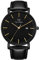 BUREI Vigor Rigger Klassische minimalistische ultradünne Armbanduhr mit weichem Lederarmband und Datumsanzeige