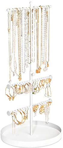 Schmuckständer Höhenverstellbar Schmuckhalter T Bar Schmuckbaum Multifunktions Kettenhalter Uhrenständer Ohrringhalter Schmuckaufbewahrung Kettenständer für Ohrringe, Armbänder, Uhren
