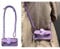 FASHION YO Crossbody Lanyard Case for iPhone 14, Liquid Silicone Protective Phone Case with Strap Adjustable Neck Cord Necklace Soft Cover (Purple Heart Lanyard 14)