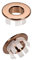DTGN 30x13,5mm (DxT) Fregadero Rebosadero Cubierta - 2 Paquete - para Baño Cocina Fregadero - Cobre Lavabo Recorte Inserción Agujero Redondas Tapas - Rosa Oro