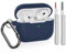 KOKOKA Silikonhülle Kompatibel mit AirPods Pro 2 Hülle mit Reinigungsset und Schutzhülle für AirPods Pro 1. und 2. Generation Case, Stoßfeste Weiche Case für Airpods Pro Mit Karabiner, Midnight Blue