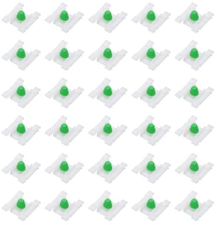 Attisfiera Lot de 30 clips de fixation pour baguettes de porte Golf 3 Vento Jta 1H0853585 - Blanc - Avec douille - Diamètre du trou : 9 mm