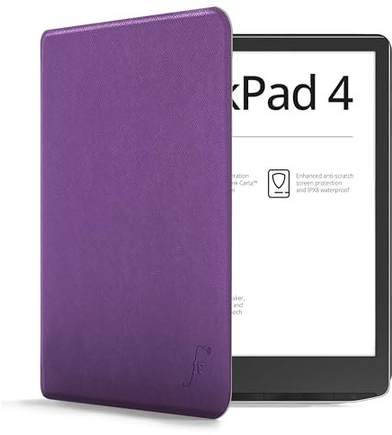 Forefront Cases Case for PocketBook InkPad 4 & PocketBook InkPad Color (Colour) 3 & 2 - Slim, Lightweight & Protective Cover with Smart Auto Sleep-Wake Function - Purple