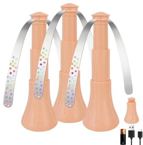 Ventilateur de Table, YWAQMCT Rétractables Ventilateur Anti-Mouches pour Table, avec Lames Holographiques, Idéal pour Repousser Les Mouches à L'intérieur et à L'extérieur (3, Orange)