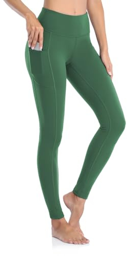 GIMDUMASA Sport Leggings Damen Schwarz Gym Leggins High Waist Sporthose Lang Yogahose Workout Fitness Laufhose Wanderleggins Hohe Blickdichte Taille mit Taschen