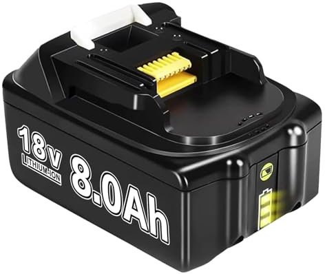 1 Pack 8000mAh 18V Compatible with Makita 18v Battery BL1860B Replacement for Makita Battery BL1860B BL1830B BL1840B BL1850B BL1815 BL1820 BL1825-Reliability&Outdoor Equipment (1)