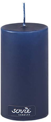 Sovie CANDLES Stumpenkerze Dunkelblau - Ø 50mm x 100mm mit ca. 28 Stunden Brenndauer – Hochwertige Flachkopfkerze für Tischdekoration, Feier & festliche Anlässe