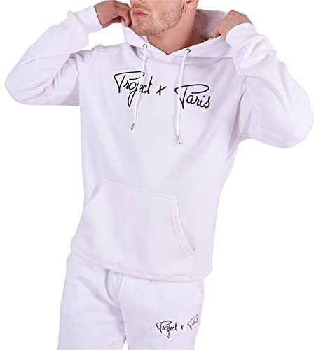 Project X Paris Hoodie Unisexe avec Broderie Logo Blanc S