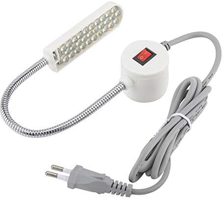 Jadeshay Luce per Cucire - Lampada per Macchina da Cucire a LED 30LED Luce da Lavoro Multifunzionale con Base Magnetica per torni, Trapani e Macchina da Cucire(EU Plug 220V)