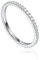 Ladylike Moissanite Eheringe Sterling Silber Eternity Bands für Frauen D Farbe VVS1 Stapelbarer Lab Diamond Ring Band 18 Karat Weißgold plattiert Moissanite Ringe, Größe 8