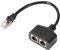 Ordenador RJ45 1 a 2 Cable de enchufe Splitter Ethernet Extensor de red accesorio para oficina en casa Conexión de banda ancha agradable y moda